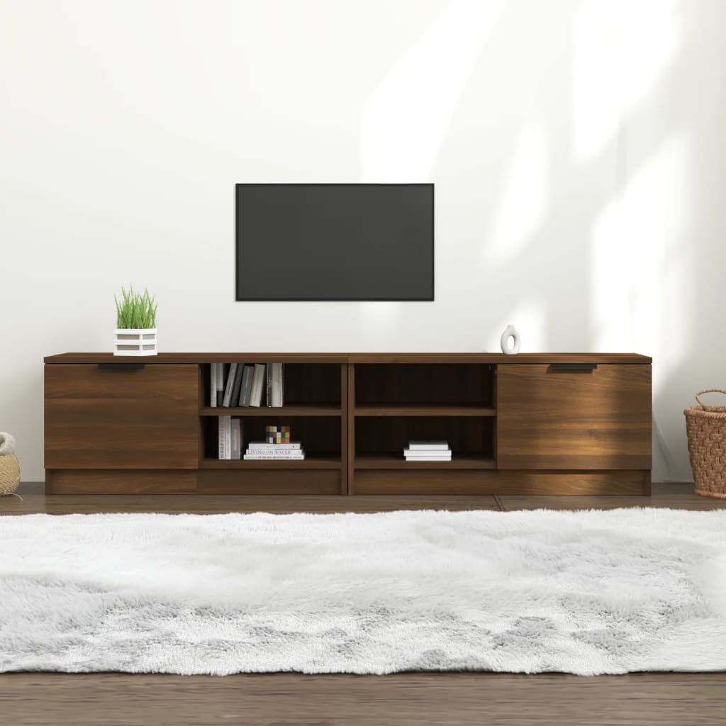 TV Cabinets 2 pcs Brown Oak 80x35x36.5 cm Engineered Wood