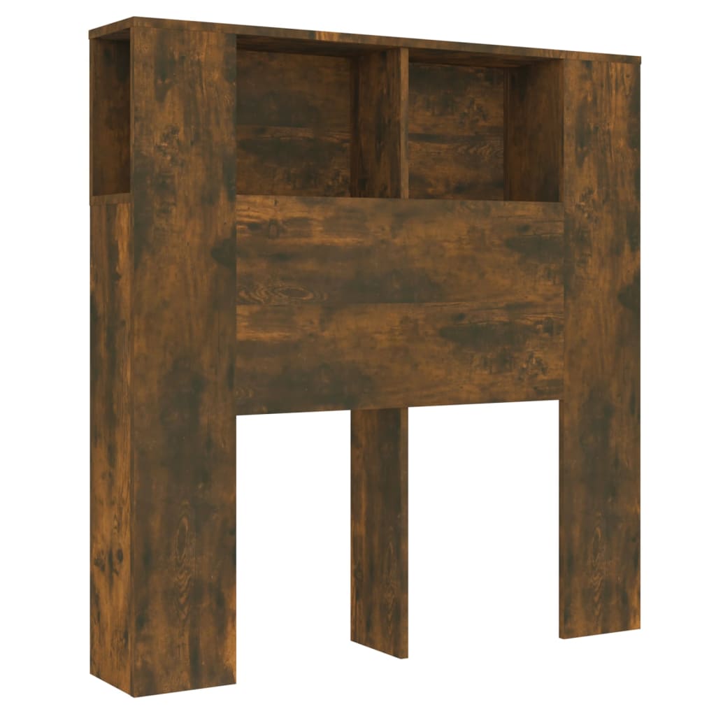 Headboard Cabinet Smoked Oak 100x18.5x102.5 cm