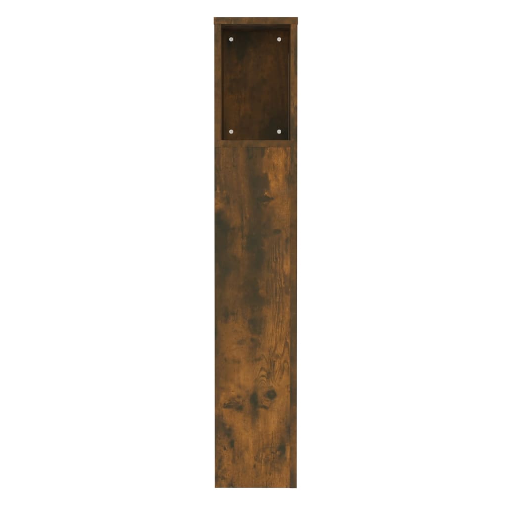 Headboard Cabinet Smoked Oak 100x18.5x102.5 cm