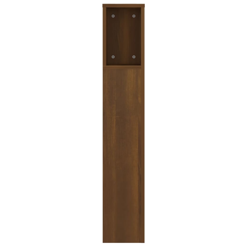 Headboard Cabinet Brown Oak 140x18.5x104.5 cm