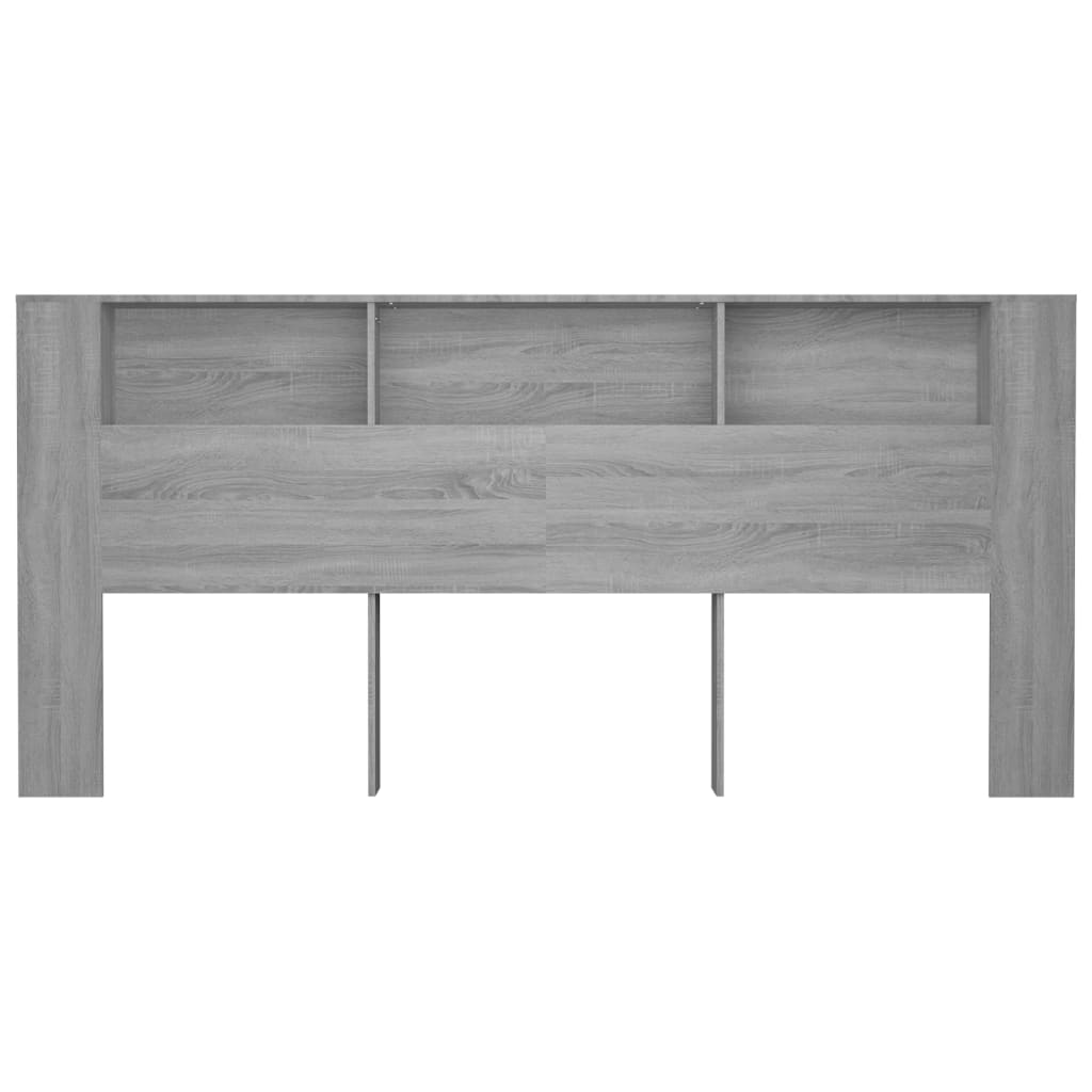 Headboard Cabinet Grey Sonoma 220x18.5x104.5 cm