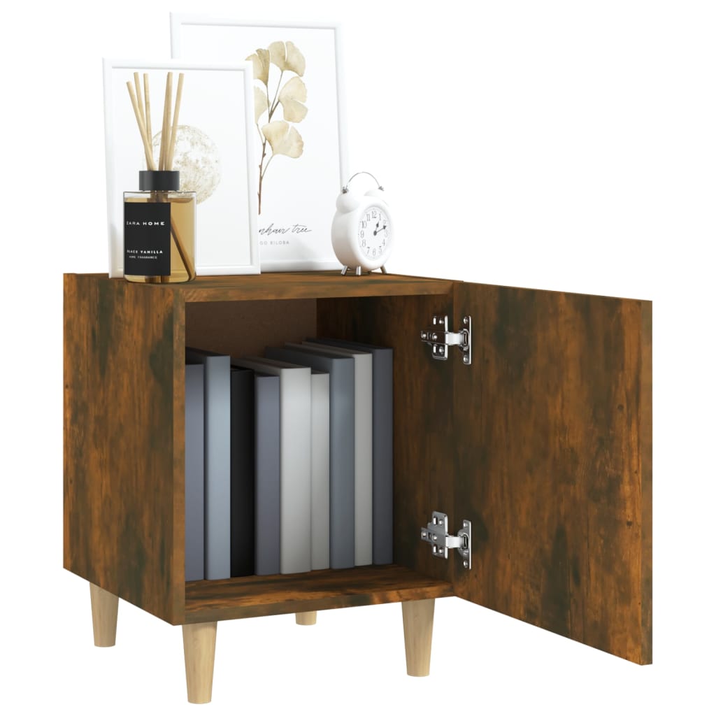 Bedside Cabinets 2 pcs Smoked Oak Engineered Wood