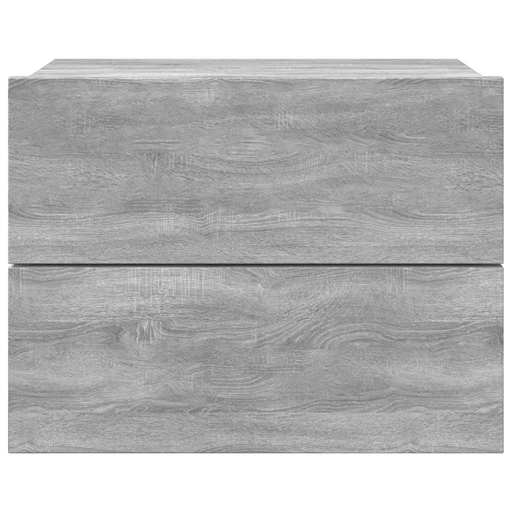Bedside Cabinets Grey Sonoma 40x30x30 cm Engineered Wood