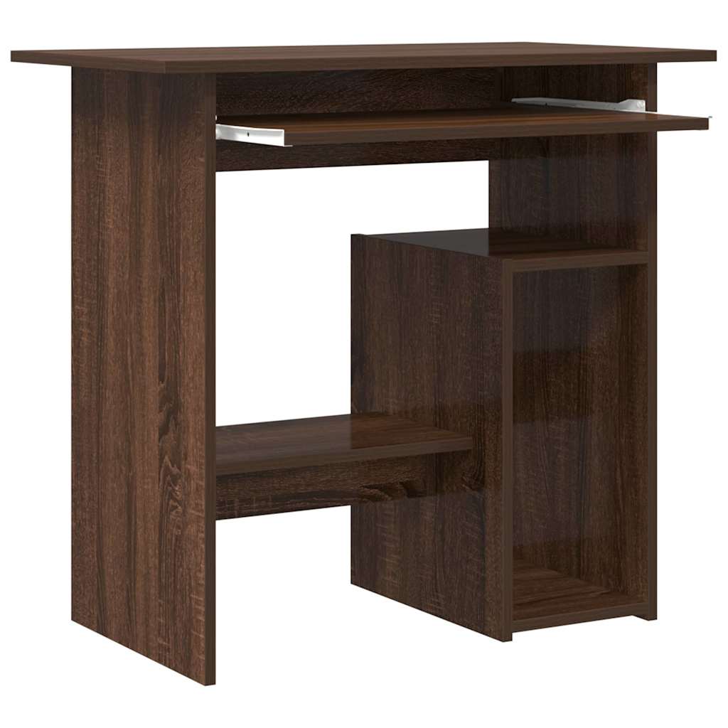 Desk Brown Oak 80x45x74 cm Engineered Wood