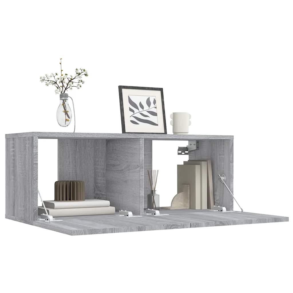 TV Cabinet Grey Sonoma 80x30x30 cm Engineered Wood