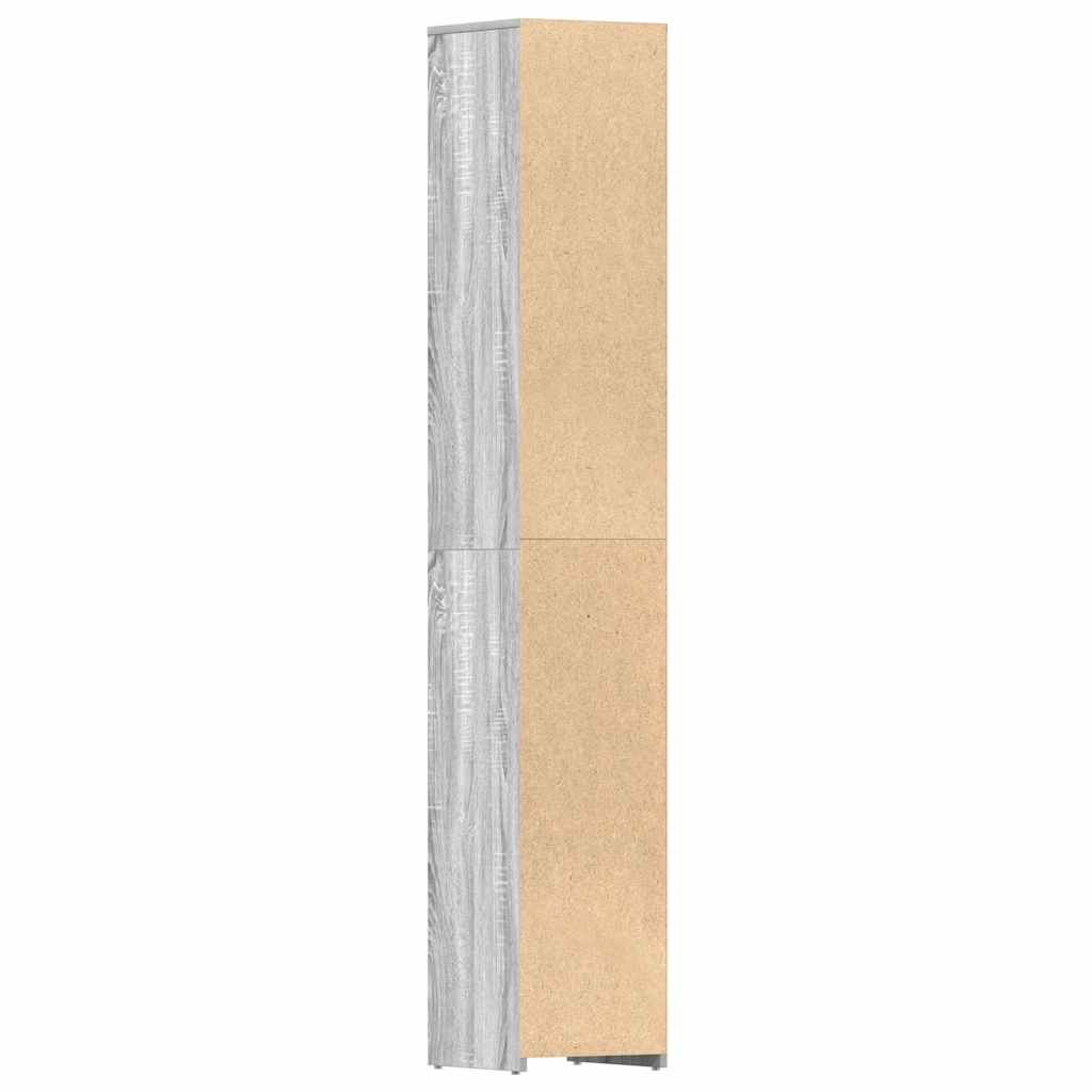 Bathroom Cabinet Grey Sonoma 30x30x183.5 cm Engineered Wood