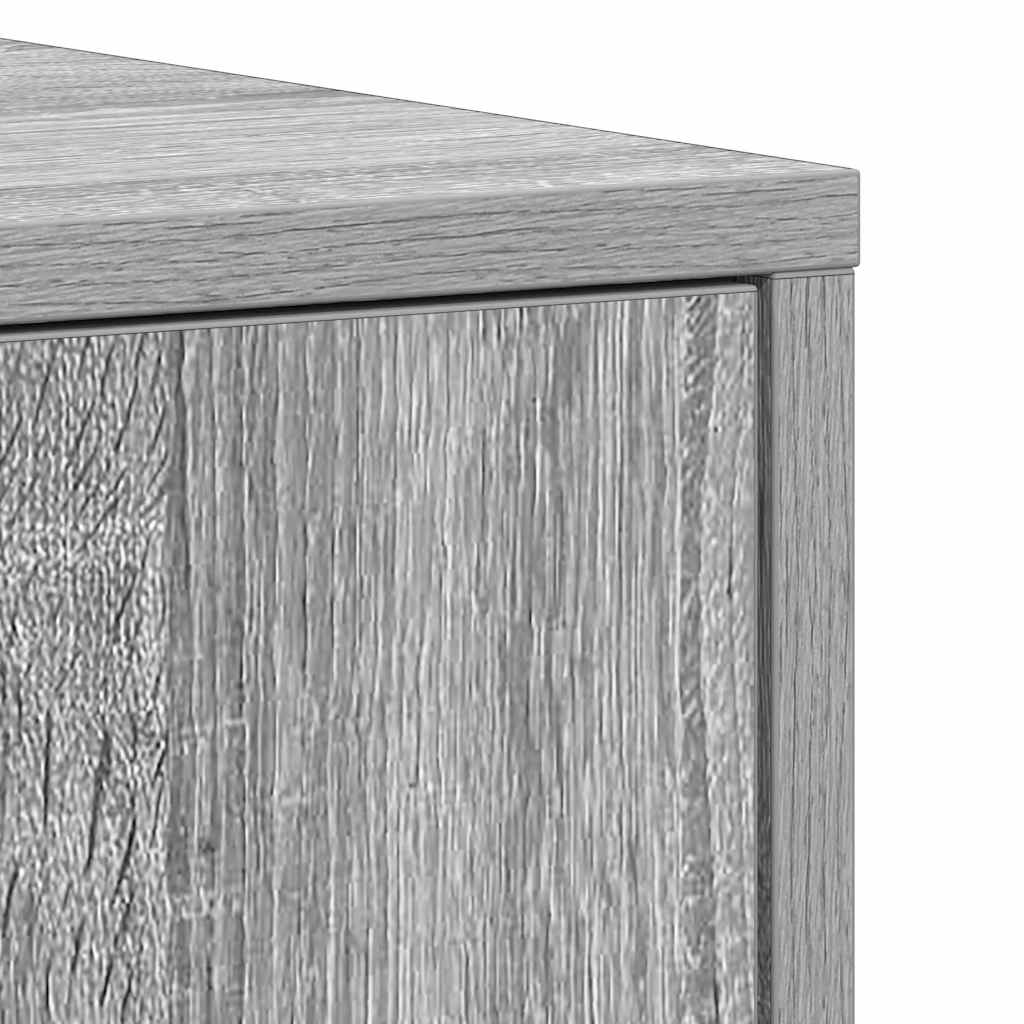 Bathroom Cabinet Grey Sonoma 30x30x183.5 cm Engineered Wood