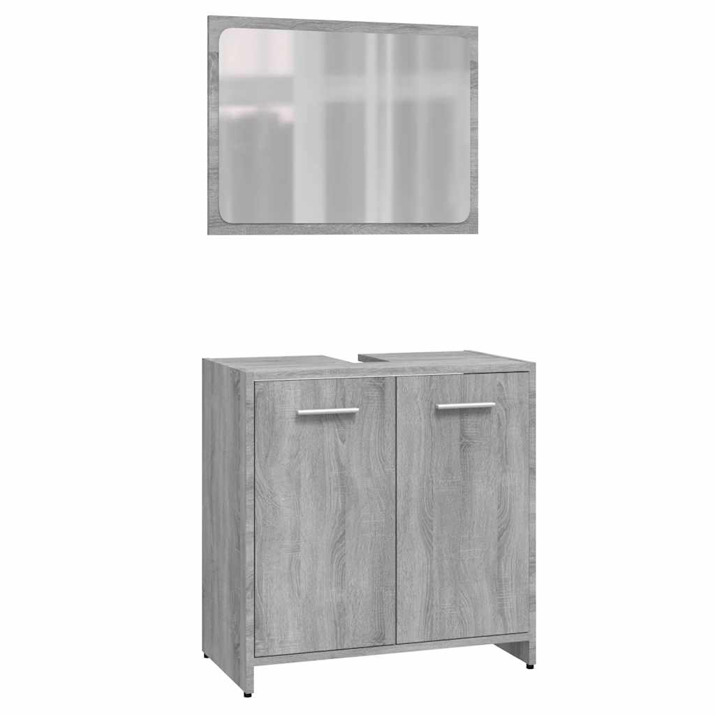 Bathroom Furniture Set Grey Sonoma Engineered Wood