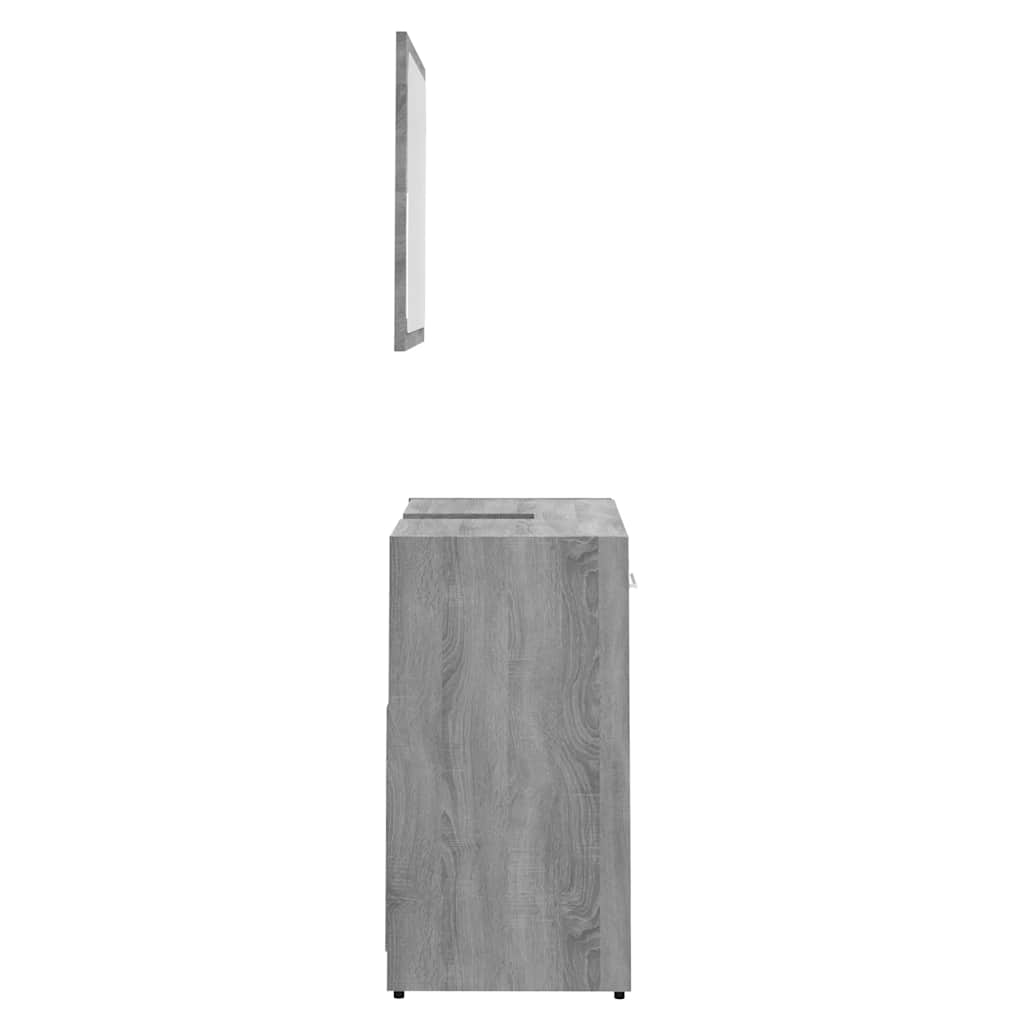 Bathroom Furniture Set Grey Sonoma Engineered Wood