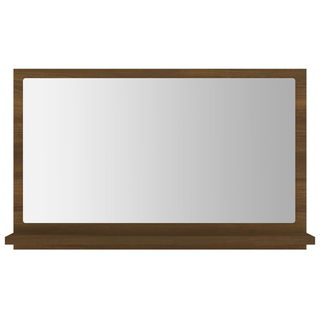 Bathroom Mirror Brown Oak 60x10.5x37 cm Engineered Wood