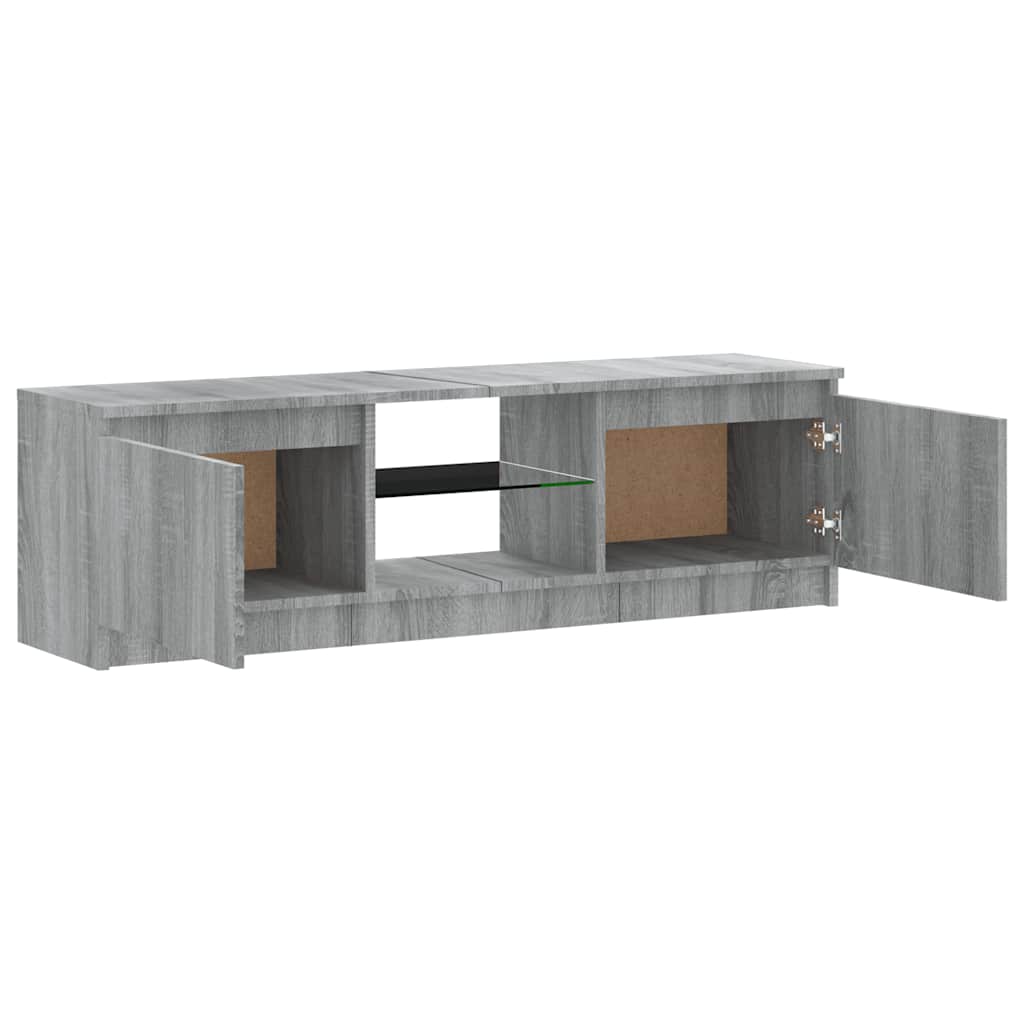 TV Cabinet with LED Lights Grey Sonoma 120x30x36 cm
