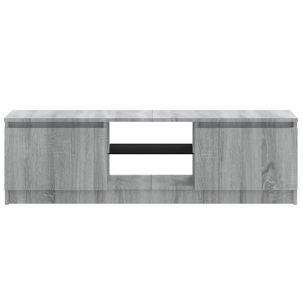 TV Cabinet with LED Lights Grey Sonoma 120x30x36 cm