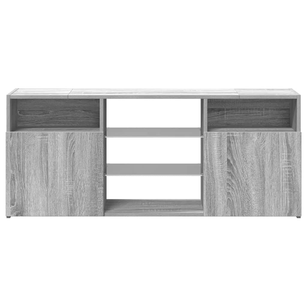 TV Cabinet with LED Lights Grey Sonoma 120x30x50 cm