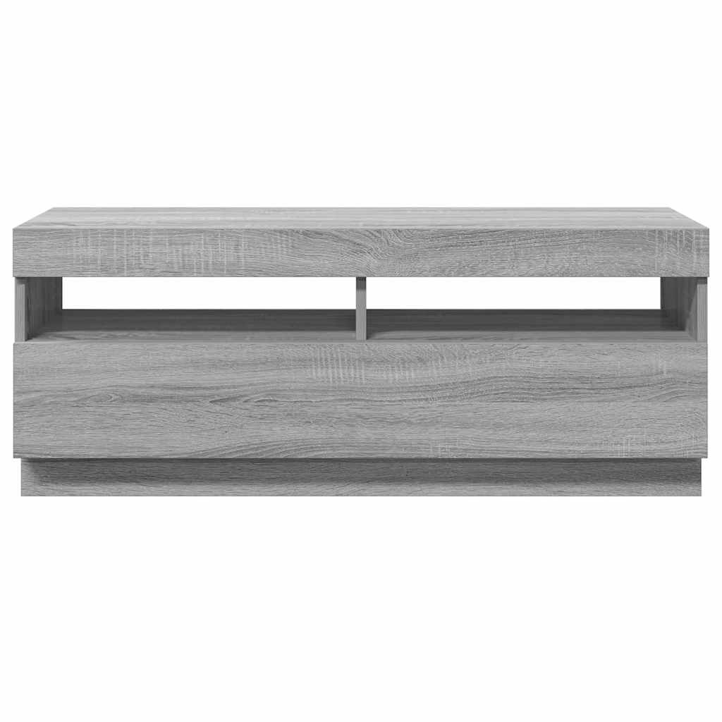 TV Cabinet with LED Lights Grey Sonoma 100x35x40 cm