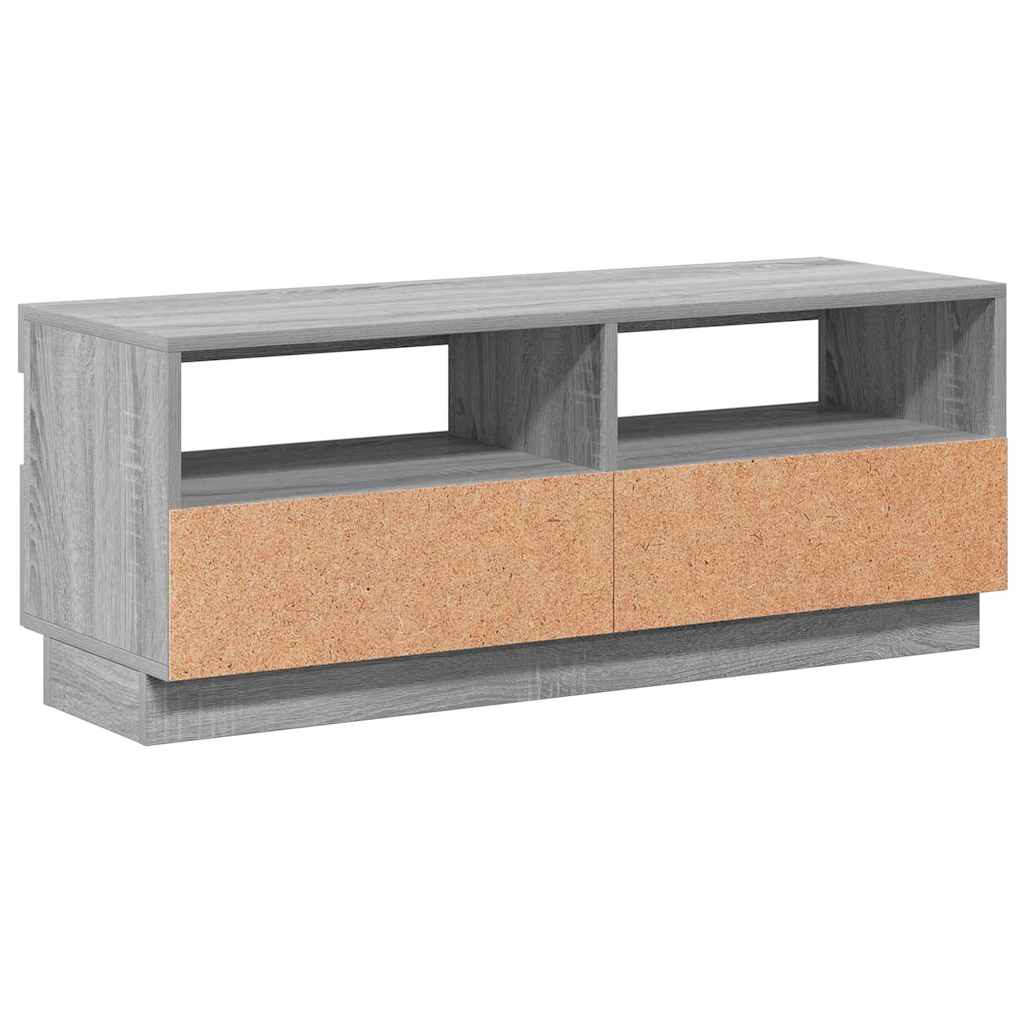 TV Cabinet with LED Lights Grey Sonoma 100x35x40 cm