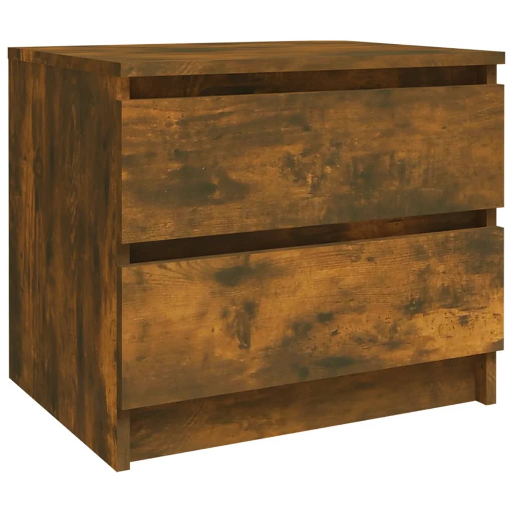 Bed Cabinet Smoked Oak 50x39x43.5 cm Engineered Wood