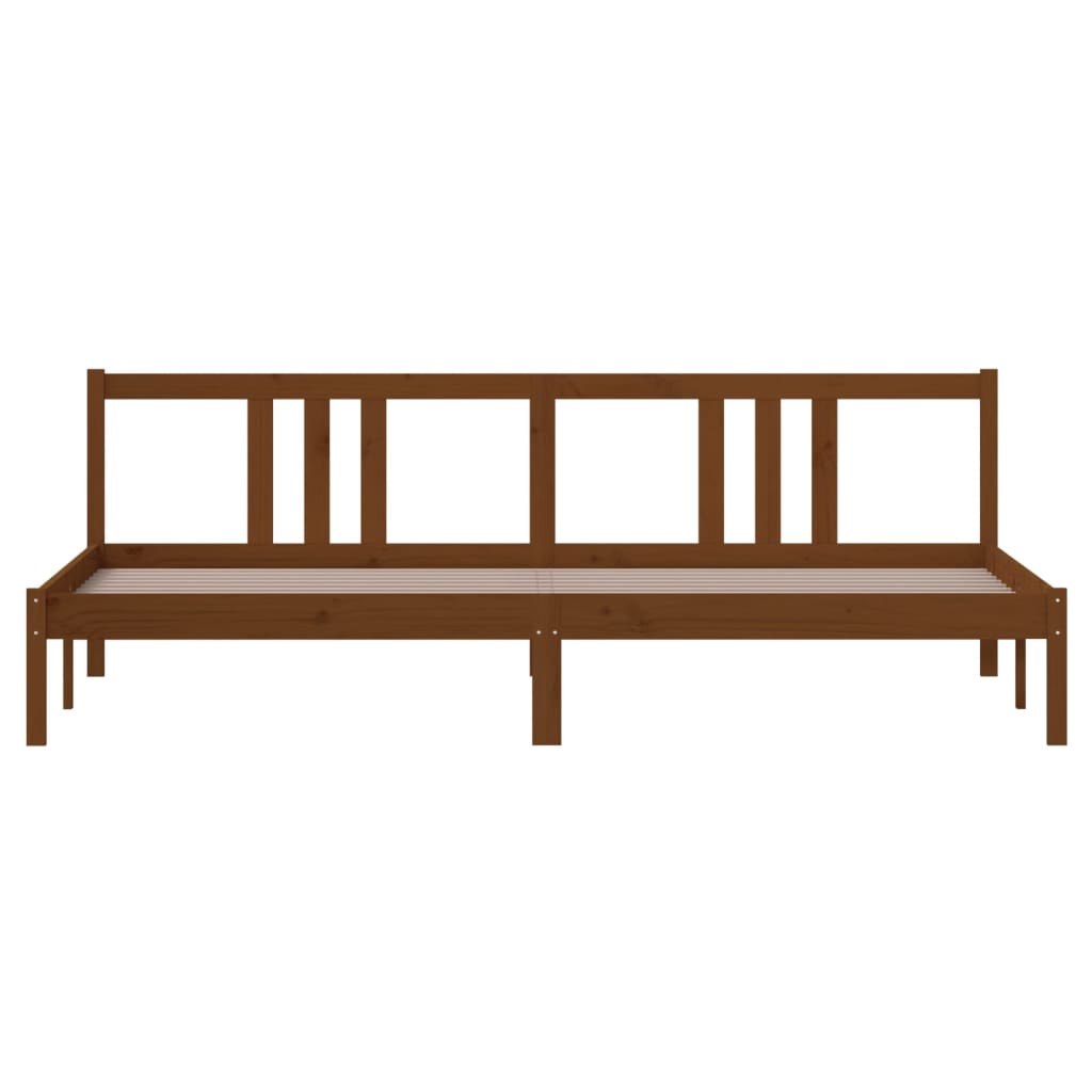 Bed Frame without Mattress Honey Brown Solid Wood 200x200 cm
