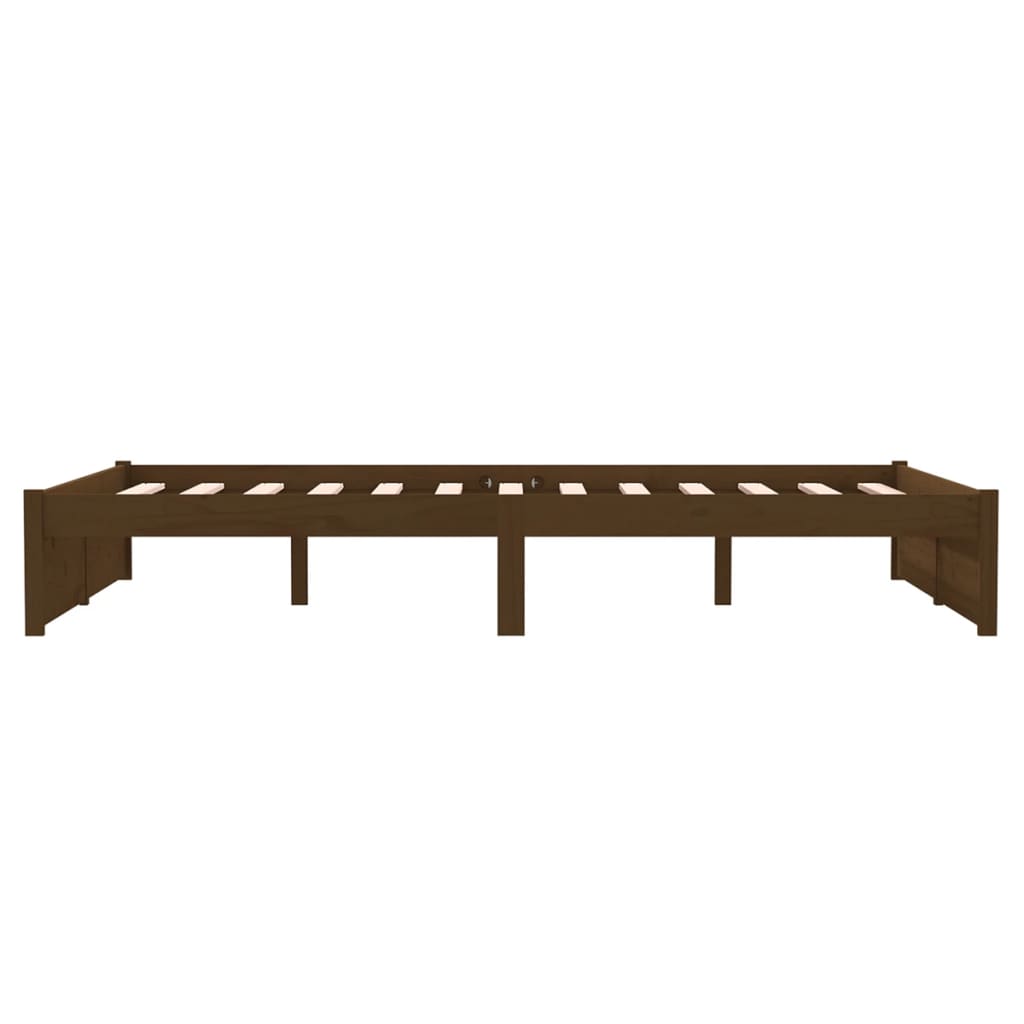 Bed Frame without Mattress Honey Brown Solid Wood 120x190 cm Small Double
