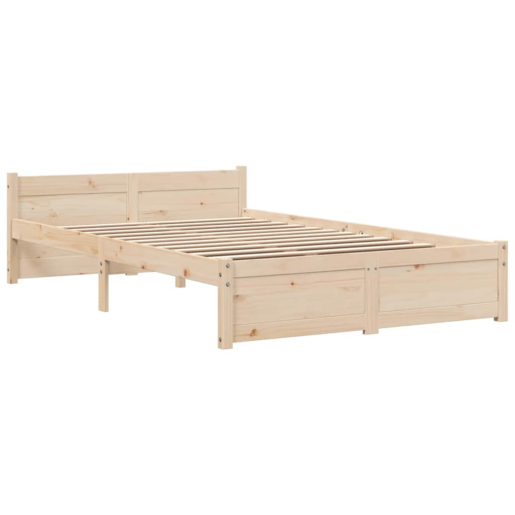 Bed Frame without Mattress Solid Wood 120x190 cm Small Double Small Double