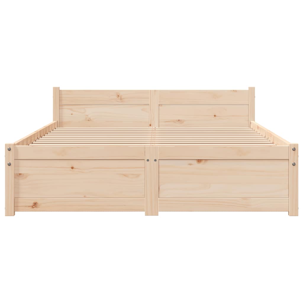 Bed Frame without Mattress Solid Wood 120x190 cm Small Double Small Double