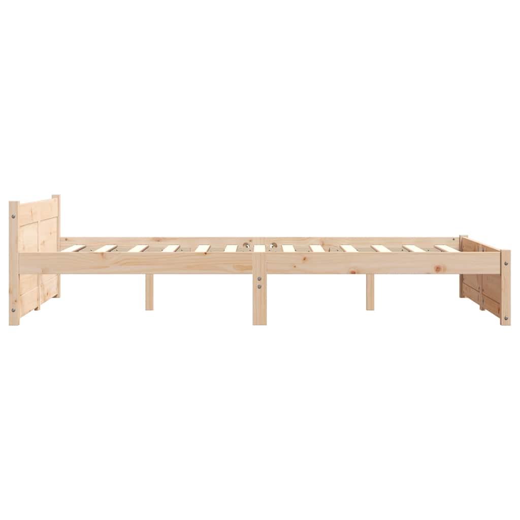 Bed Frame without Mattress Solid Wood 120x190 cm Small Double Small Double