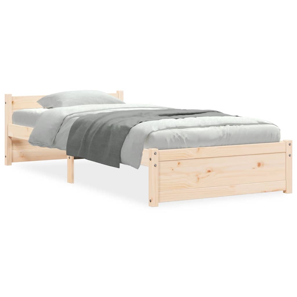 Bed Frame without Mattress Solid Wood 100x200 cm