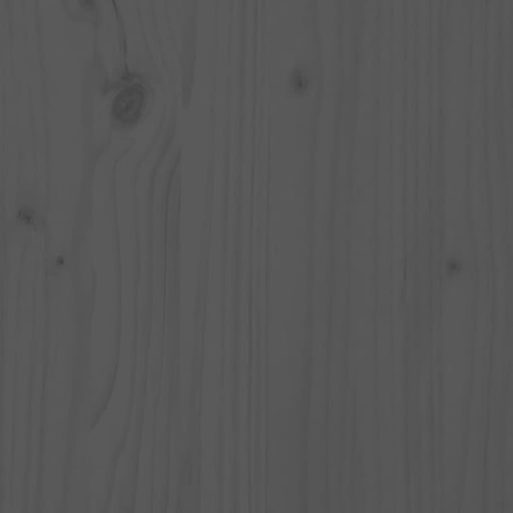Bed Headboard Grey 105.5x4x100 cm Solid Wood Pine