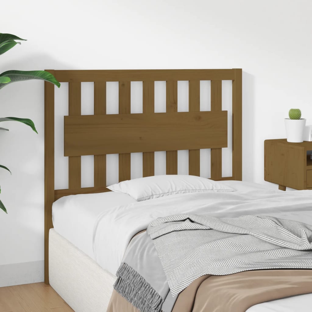 Bed Headboard Honey Brown 105.5x4x100 cm Solid Wood Pine