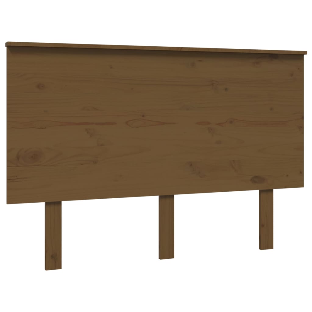 Bed Headboard Honey Brown 124x6x82.5 cm Solid Wood Pine