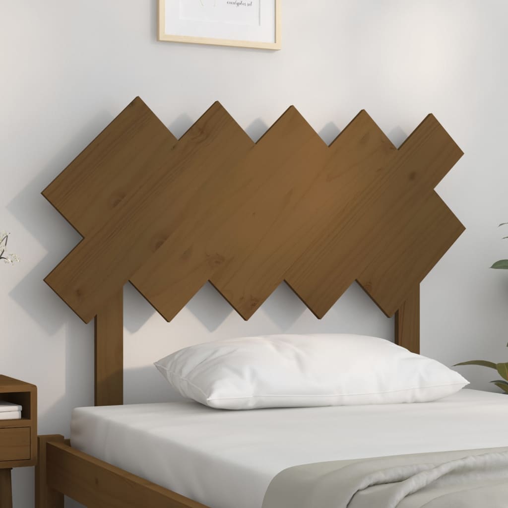 Bed Headboard Honey Brown 104x3x80.5 cm Solid Wood Pine