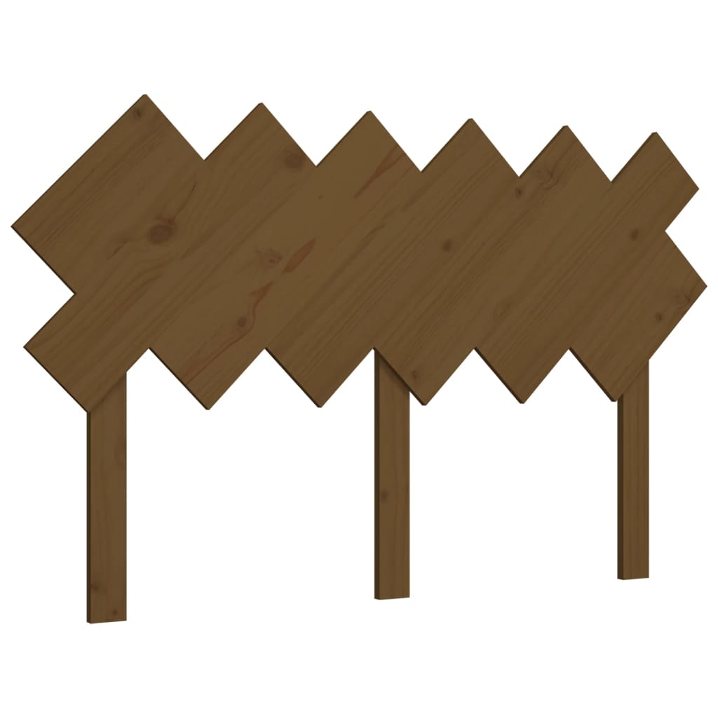 Bed Headboard Honey Brown 132x3x81 cm Solid Wood Pine