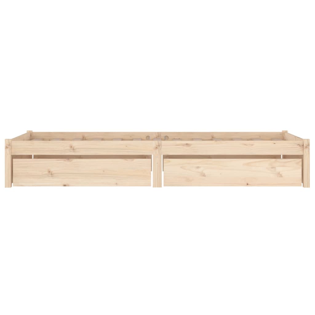 Bed Frame without Mattress with Drawers Small Single