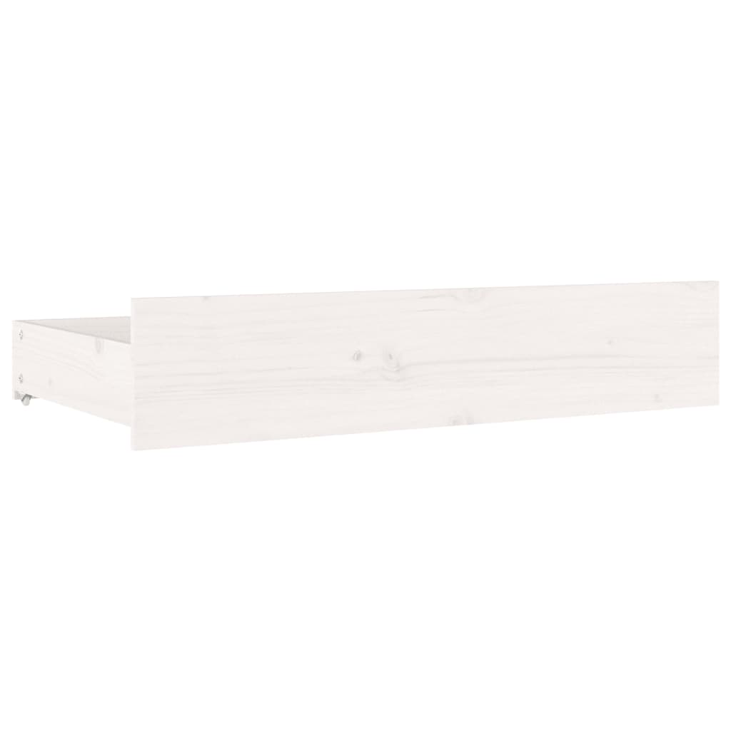 Bed Frame without Mattress with Drawers White Small Double