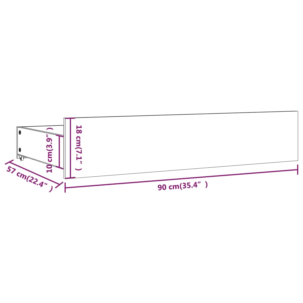 Bed Frame without Mattress with Drawers White Small Double