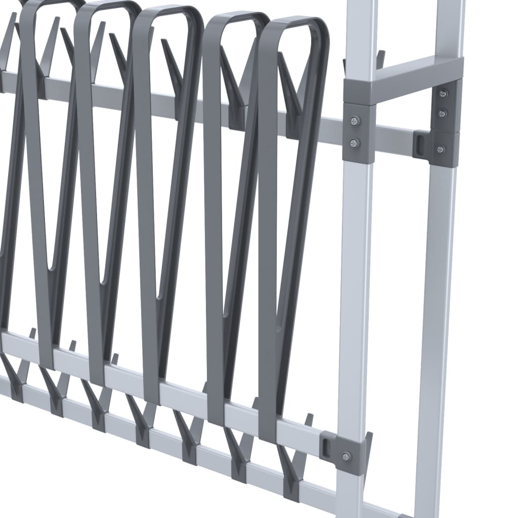Shoe Rack with Wheels Silver 89x27x120 cm