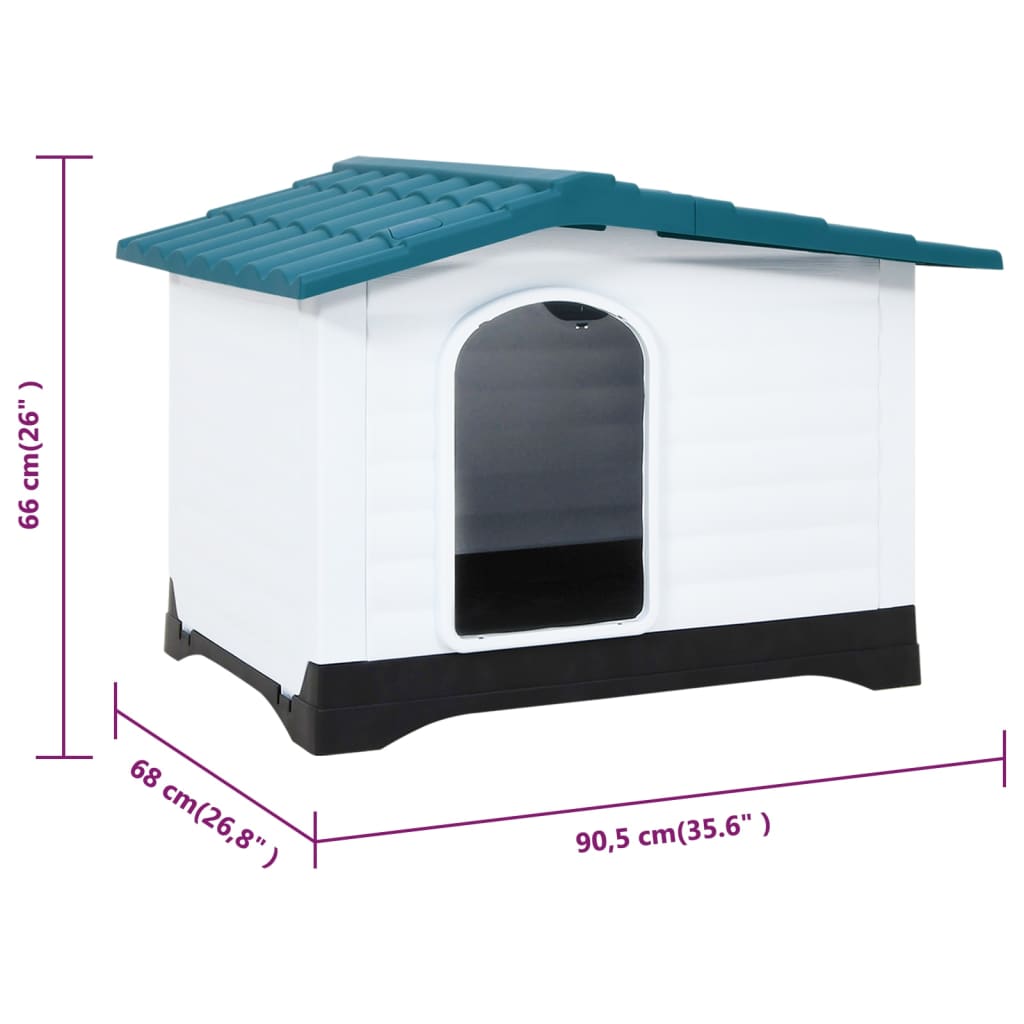 Dog House Blue 90.5x68x66 cm Polypropylene