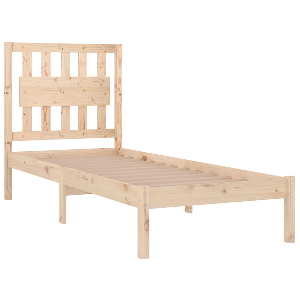 3103918 vidaXL Bed Frame without Mattress Solid Wood 90x200 cm (810002+818550)