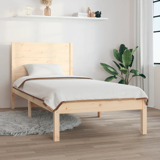 Bed Frame without Mattress 100x200 cm Solid Wood Pine