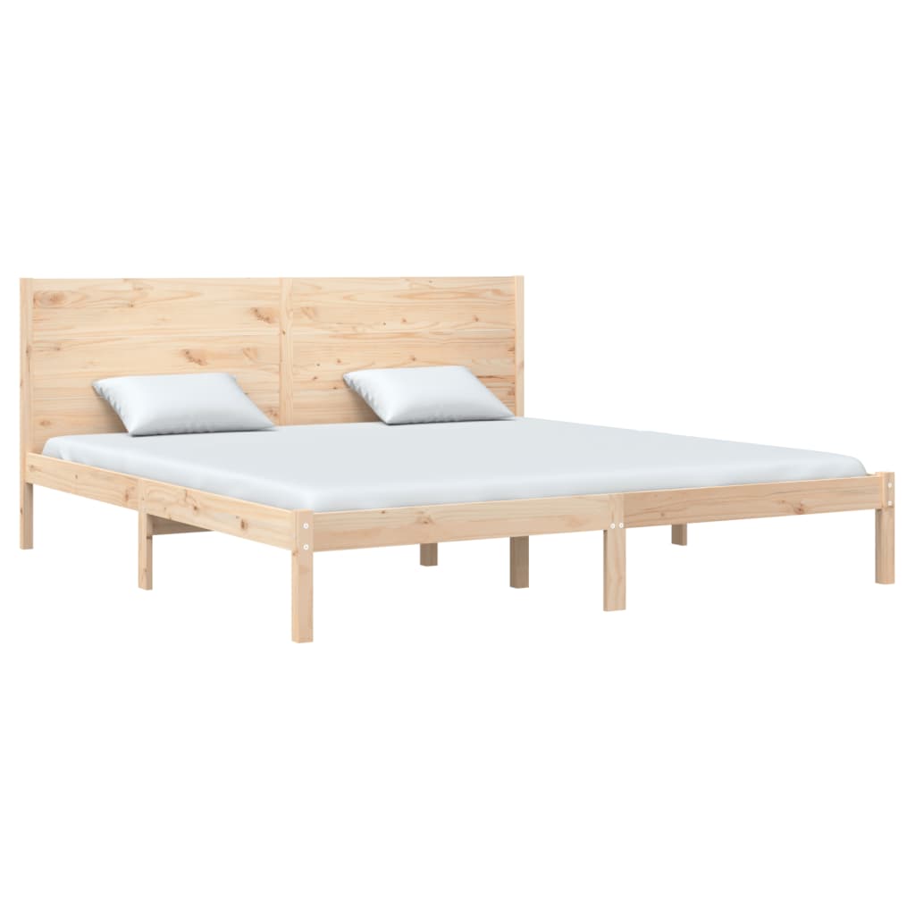 Bed Frame without Mattress 200x200 cm Solid Wood Pine