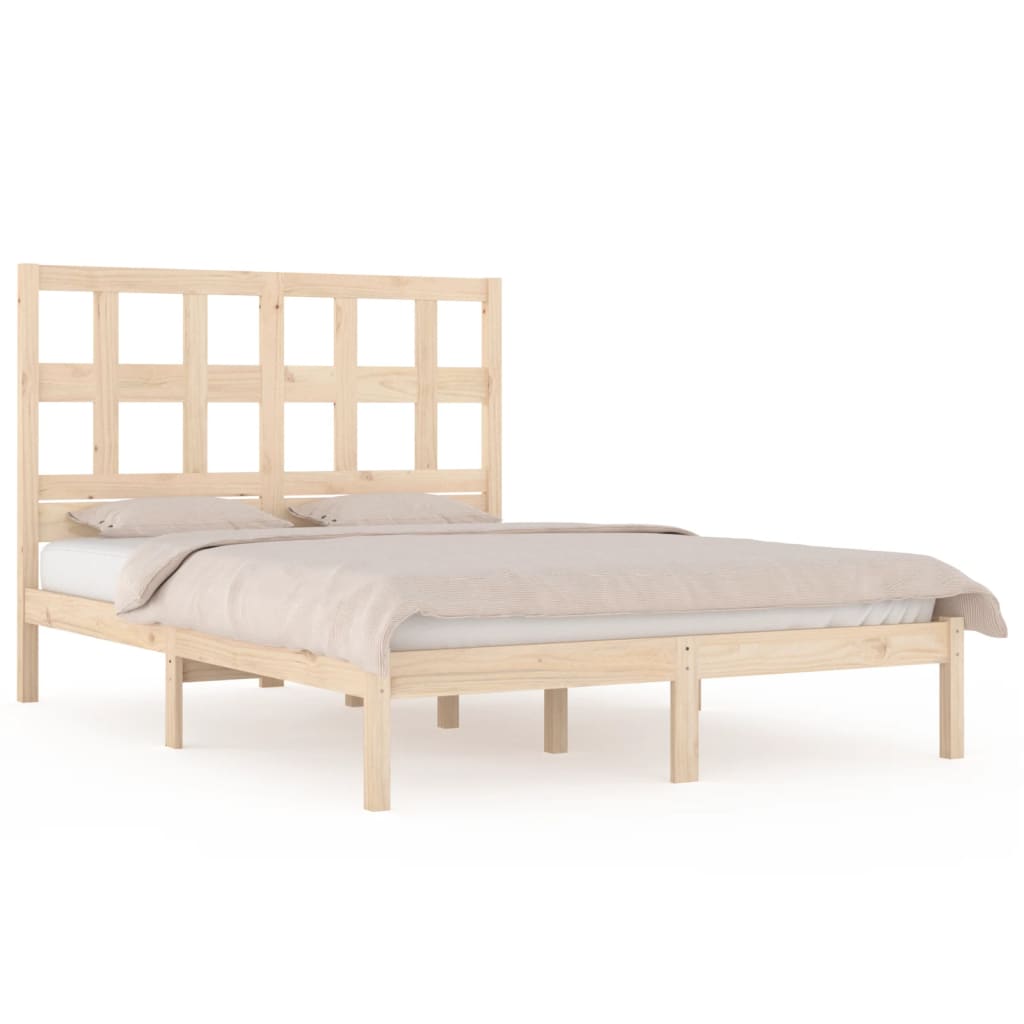 Bed Frame without Mattress 160x200 cm Solid Wood Pine