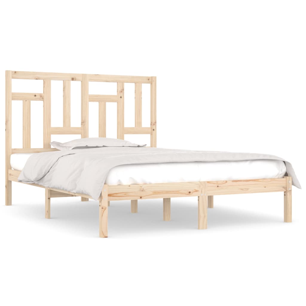 Bed Frame without Mattress 135x190 cm Double Solid Wood
