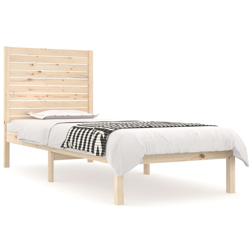 Bed Frame without Mattress 75x190 cm Small Single Solid Wood