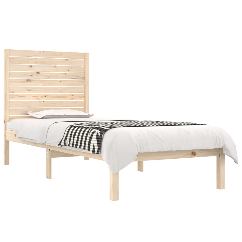 Bed Frame without Mattress 75x190 cm Small Single Solid Wood