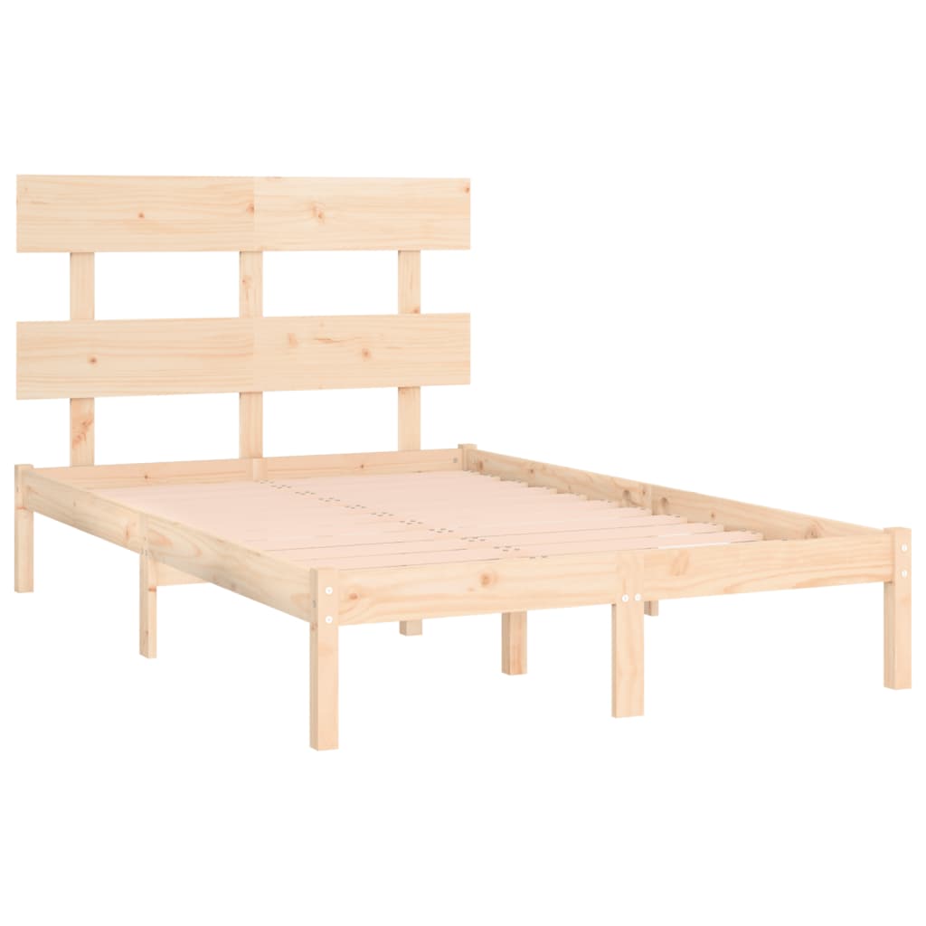 Bed Frame without Mattress 140x200 cm Solid Wood