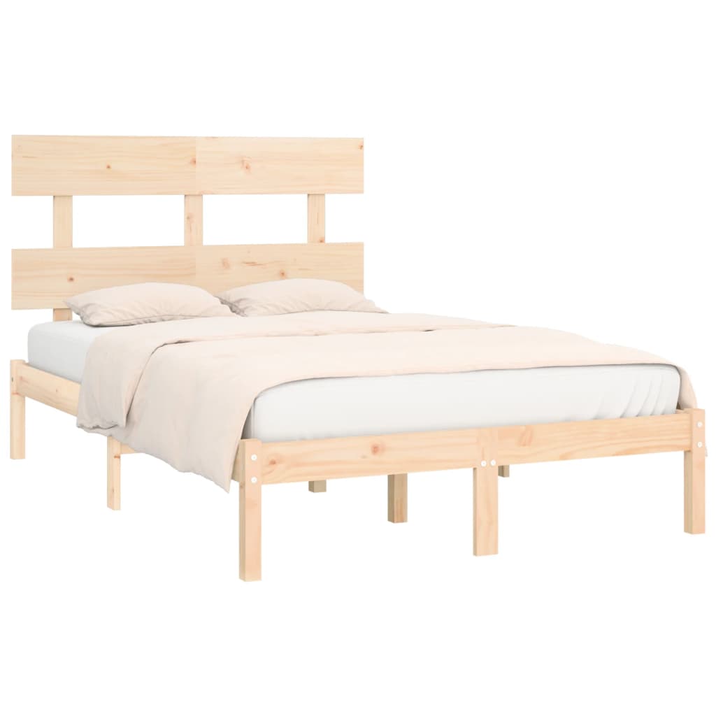 Bed Frame without Mattress 150x200 cm King Size Solid Wood