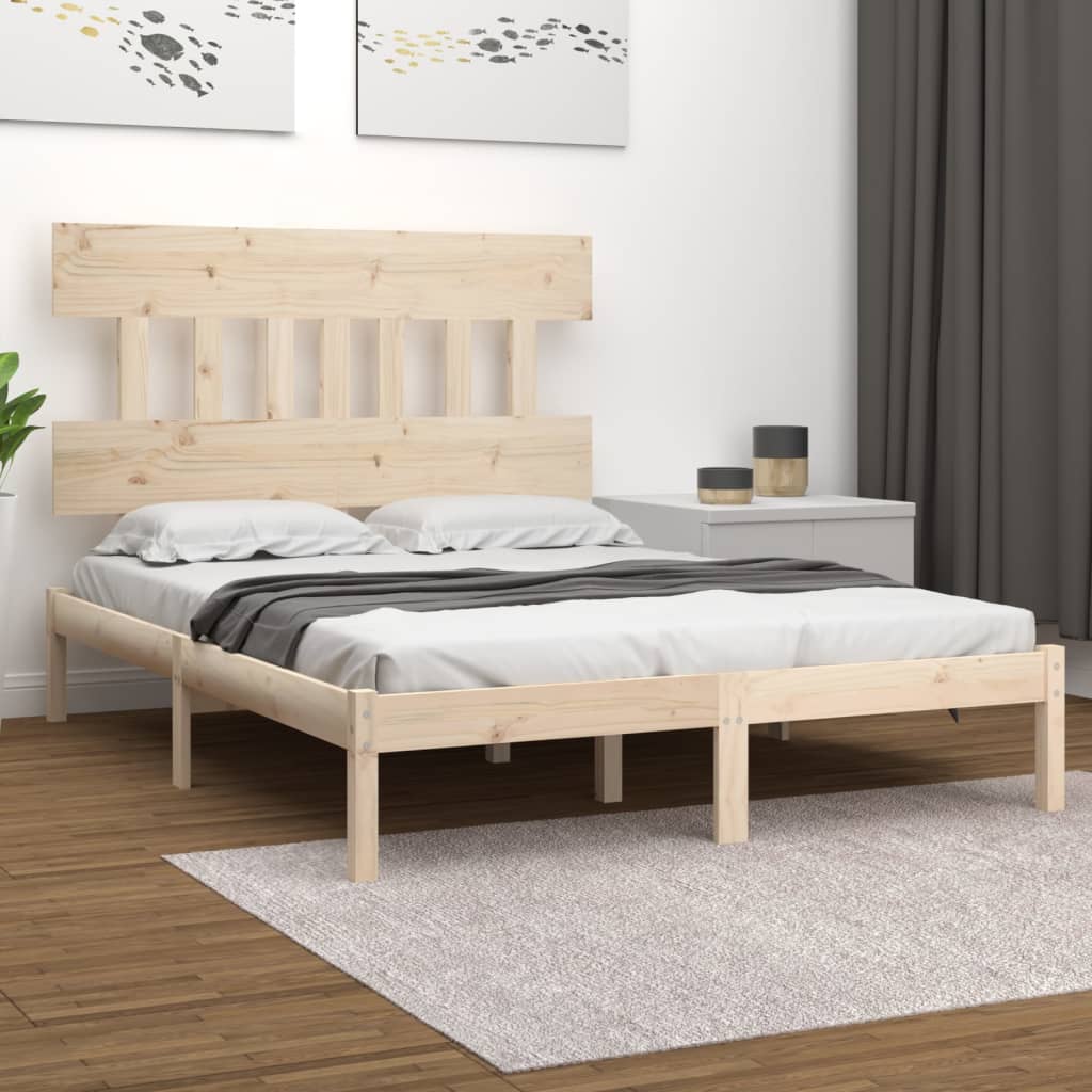 Bed Frame without Mattress 120x190 cm Small Double Solid Wood