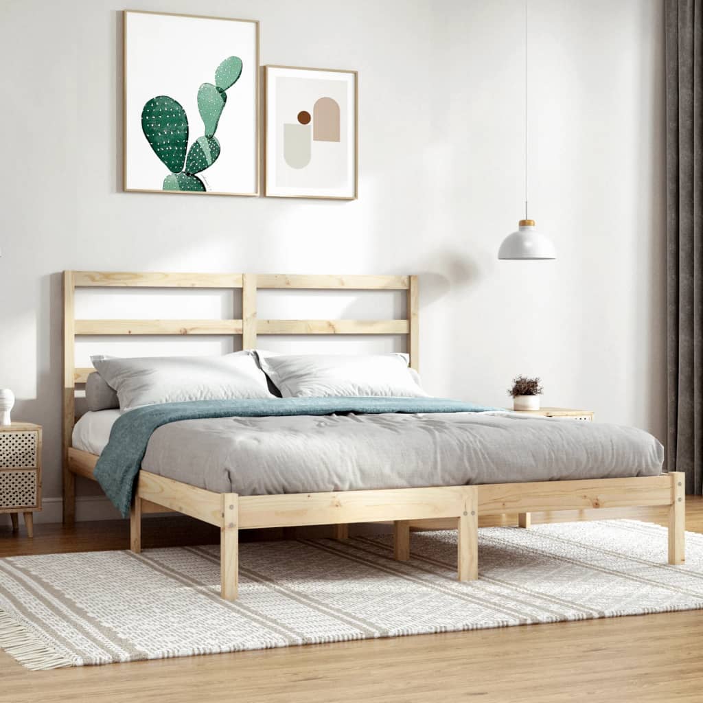 Bed Frame without Mattress 120x190 cm Small Double Solid Wood