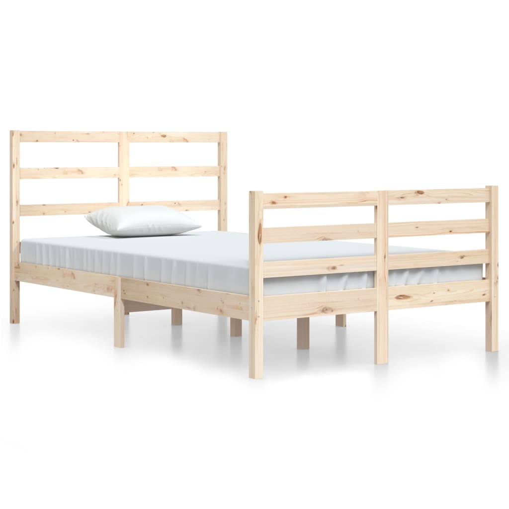 Bed Frame without Mattress Solid Wood Pine 120x200 cm