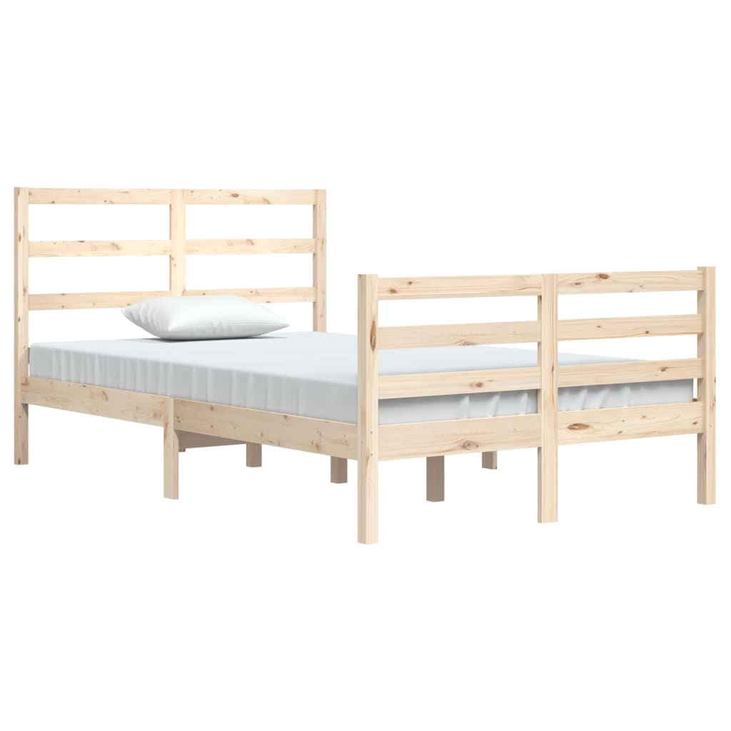 Bed Frame without Mattress Solid Wood Pine 120x200 cm