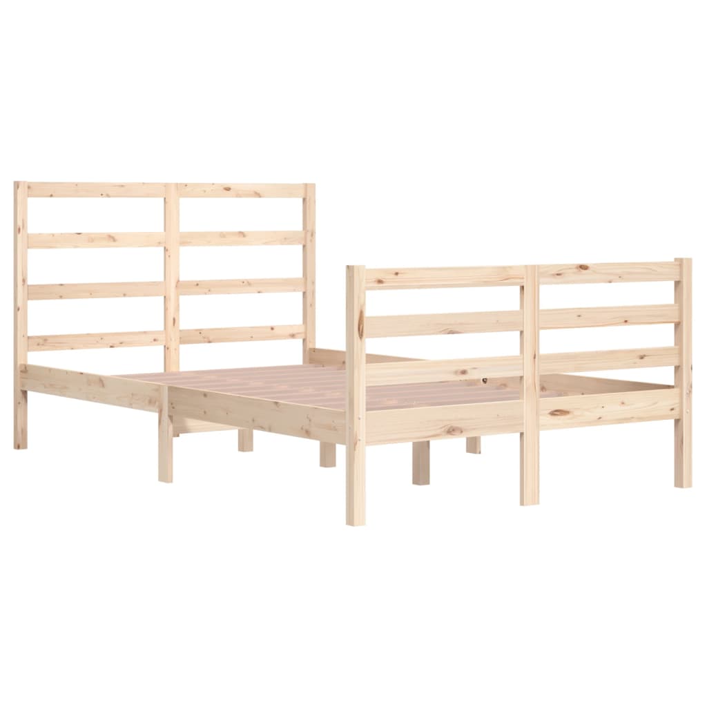 Bed Frame without Mattress Solid Wood Pine 120x200 cm